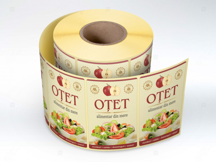 Etichete personalizate, Sticle Otet de mere, 100x70 mm [3]