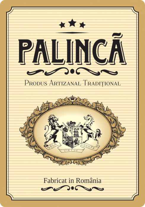 Etichete sticle personalizate, Palinca, 100x70 mm, 1000 buc rola image1