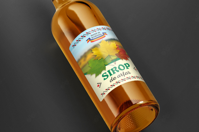 Etichete personalizate, Sticle sirop artar, 100x70 mm [2]