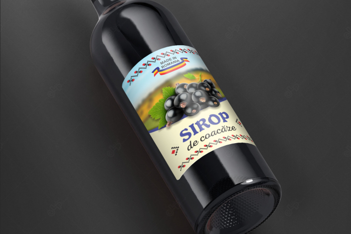 Etichete personalizate, Sticle sirop coacaze, 100x70 mm [2]
