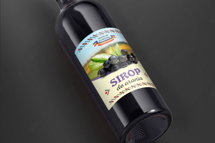 Etichete personalizate, Sticle sirop de aronia, 100x70 mm [2]