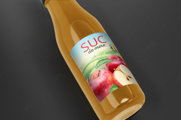 Etichete personalizate, Sticle suc de mere, 100x70 mm [2]