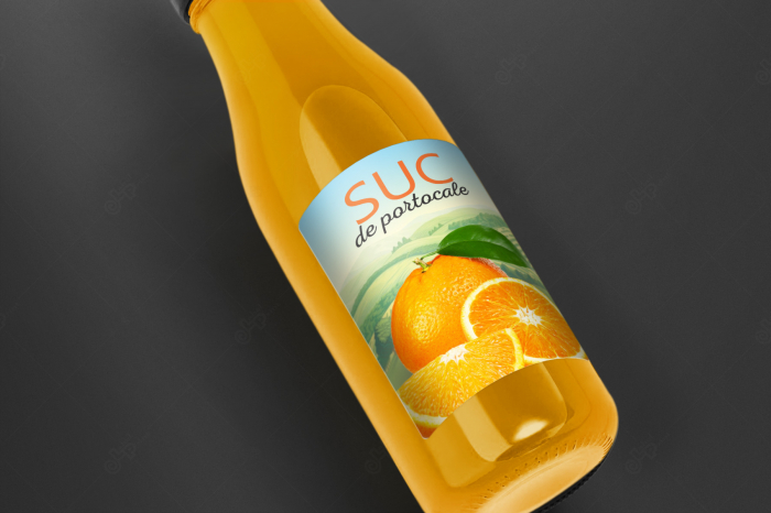 Gentleman summer Armchair Etichete personalizate, Sticle Suc de portocale, 100x70 mm
