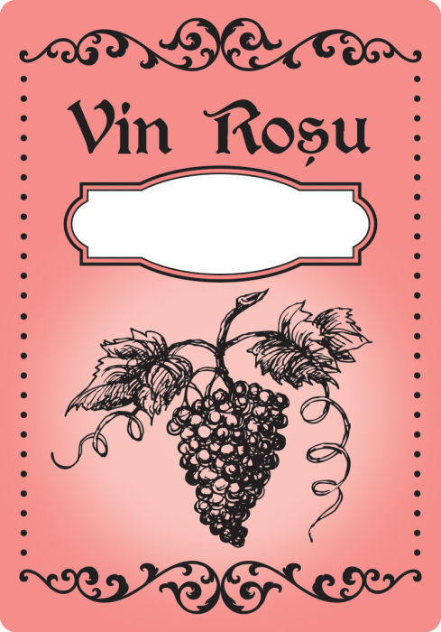 Etichete sticle personalizate, Vin rosu, 100x70 mm, 1000 buc rola image0