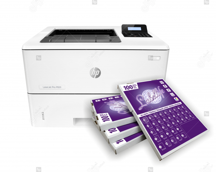 Imprimanta HP LaserJet Pro M501dn – Pachet PROMO cu 1 top etichete in coala A4 la alegere GRATUIT HP