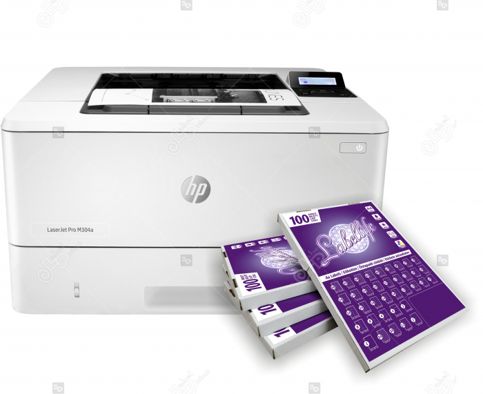 Imprimanta HP LaserJet Pro M304a - Pachet PROMO cu 1 top etichete in coala A4 la alegere GRATUIT