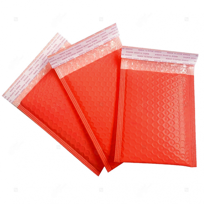 Plicuri antisoc cu bule, rosii, termoizolant, 370 x 280 + 60mm, set 25 bucati Label Print imagine 2022 cartile.ro