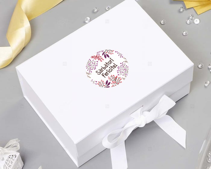 Etichete personalizate florale, 40mm diametru [3]