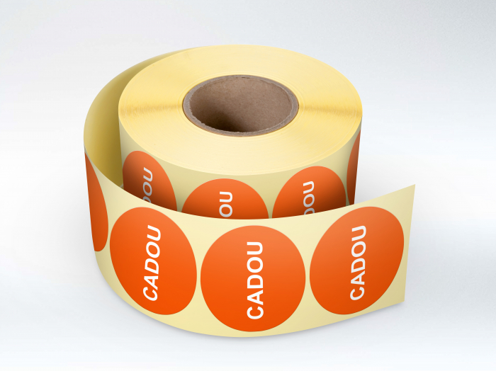 Rola etichete autoadezive personalizate Cadou , diametru 40 mm, 1000 buc rola Label Print imagine 2022 depozituldepapetarie.ro