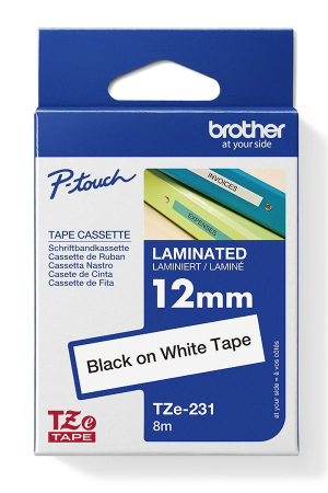 Consumabile - Banda continua Brother TZE231, 12mm x 8m, laminata pentru aparat de etichetare / imprimanta