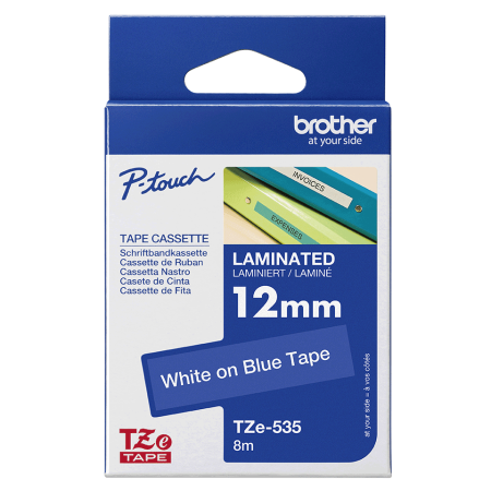 Banda continua Brother  TZE535, 12mm x 8m, laminata pentru aparat de etichetare / imprimanta [1]