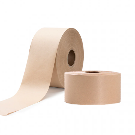 Banda umectibila - Banda scotch adeziva umectibila din hartie kraft 62mm x 200m