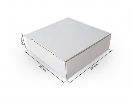 Ambalare si coletare - Cutie carton microondul nature, 205x205x55mm