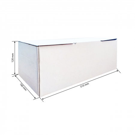 Cutii cu autoformare - Cutie carton microondul alb, 310x160x120mm
