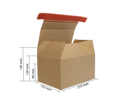 Cutii e-commerce - Cutii de carton cu autoformare si banda dublu adeziva Flexibox 215x153x150