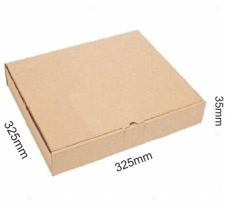 Cutii pentru pizza din carton microondul, nature, 325 X 325 X 35 mm [1]