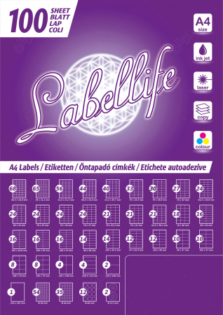 Etichete autoadezive A4, 64.3 x 33.8 mm, 24 etichete / coala A4 [4]