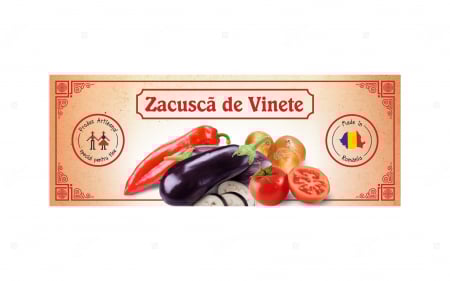 Etichete personalizate, Zacusca de vinete, 54x144 mm [2]