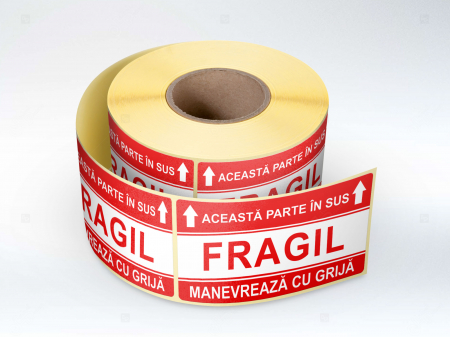 Etichete personalizate, FRAGIL "Manevreaza cu grija", 50x100 mm [0]