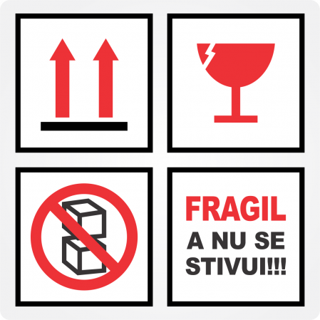 Etichete personalizate, FRAGIL, 30x60 mm, 1000 buc/rola [2]