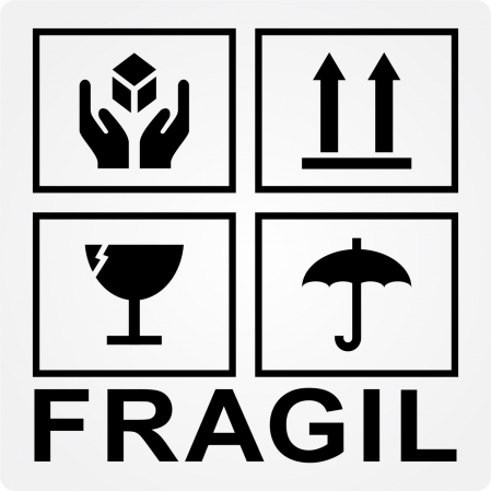 Etichete personalizate, FRAGIL, 30x60 mm, 1000 buc/rola [2]