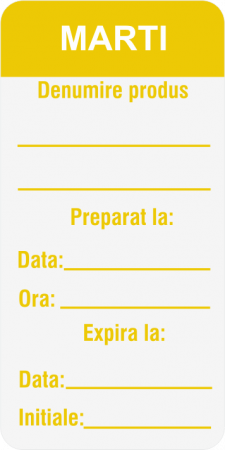 Etichete HACCP autocolante personalizate Zilele Saptamanii - MARTI [1]