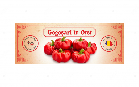 Etichete personalizate, Gogosari in otet, 54x144 mm [2]