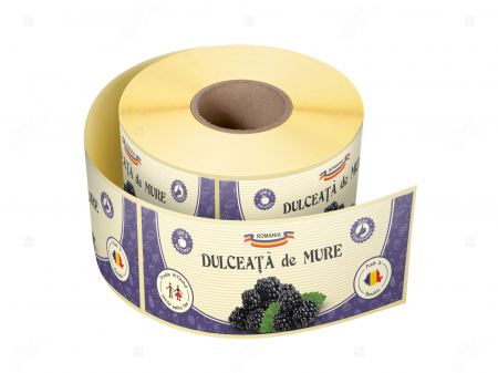 Etichete borcane dulceata si gem - Etichete borcane personalizate Dulceata mure, 54x144 mm