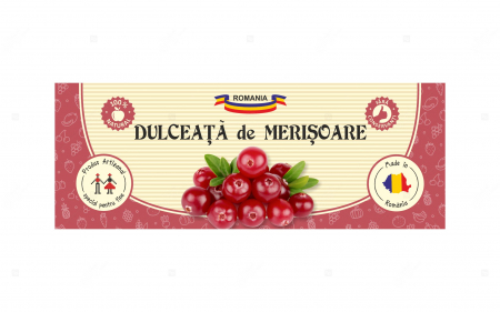 Etichete borcane personalizate Dulceata merisoare, 54x144 mm [2]