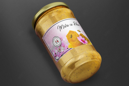 Etichete borcane personalizate Miere cu polen, 54x144 mm [1]
