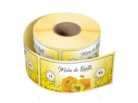 Etichete borcane miere - Etichete borcane personalizate Miere de rapita, 54x144 mm