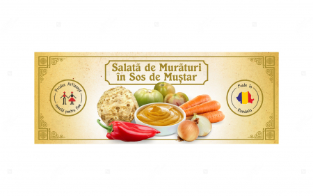 Etichete personalizate, Salata de muraturi in sos de mustar, 54x144 mm [2]