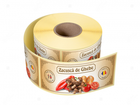 Etichete borcane conserve - Etichete personalizate, Zacusca de ghebe, 54x144 mm