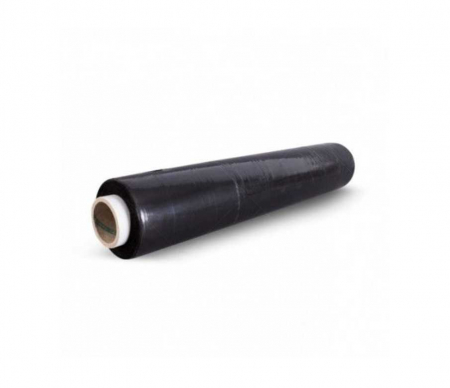 Folie stretch si folie cu bule - Folie stretch manuala neagra, 23 microni, greutate 1.3 kilograme net, neagra