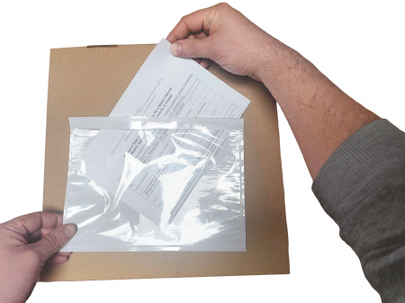 Plicuri curierat AWB - Plicuri AWB de curierat transparente autoadezive, port-document, 225 X 165 mm, set 1000 buc