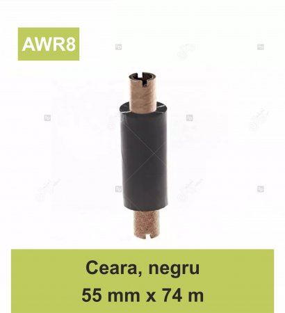 Riboane ceara - Ribon ARMOR Inkanto AWR8, ceara (wax), negru, 55mmX74M, OUT