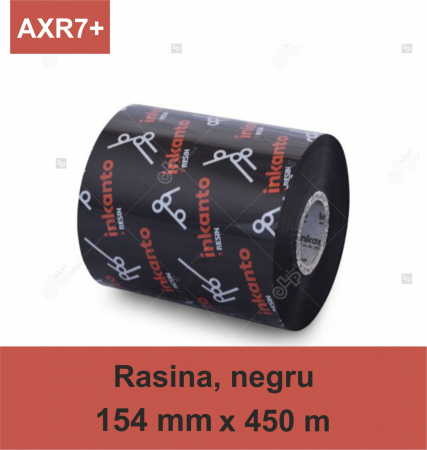 Riboane rasina - Ribon Inkanto AXR7+, rasina, negru, 154mmx450M, OUT