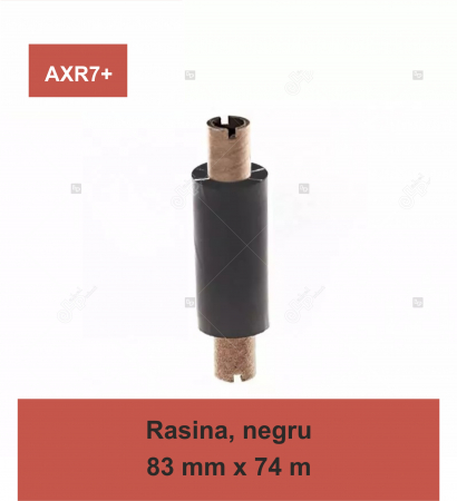 Riboane rasina - Ribon Inkanto AXR7+, rasina, negru, 83mmx74M, OUT