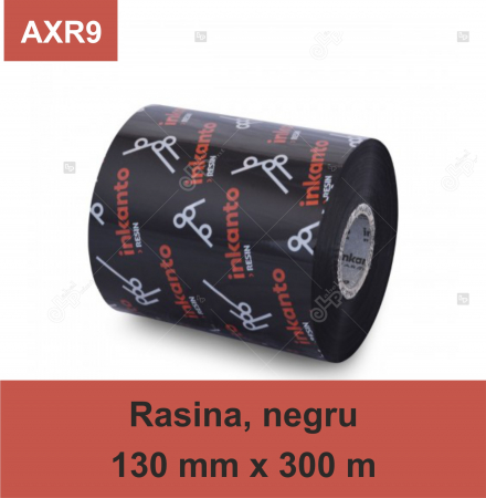 Riboane rasina - Ribon Inkanto AXR9, rasina, negru, 130mmx300M, OUT