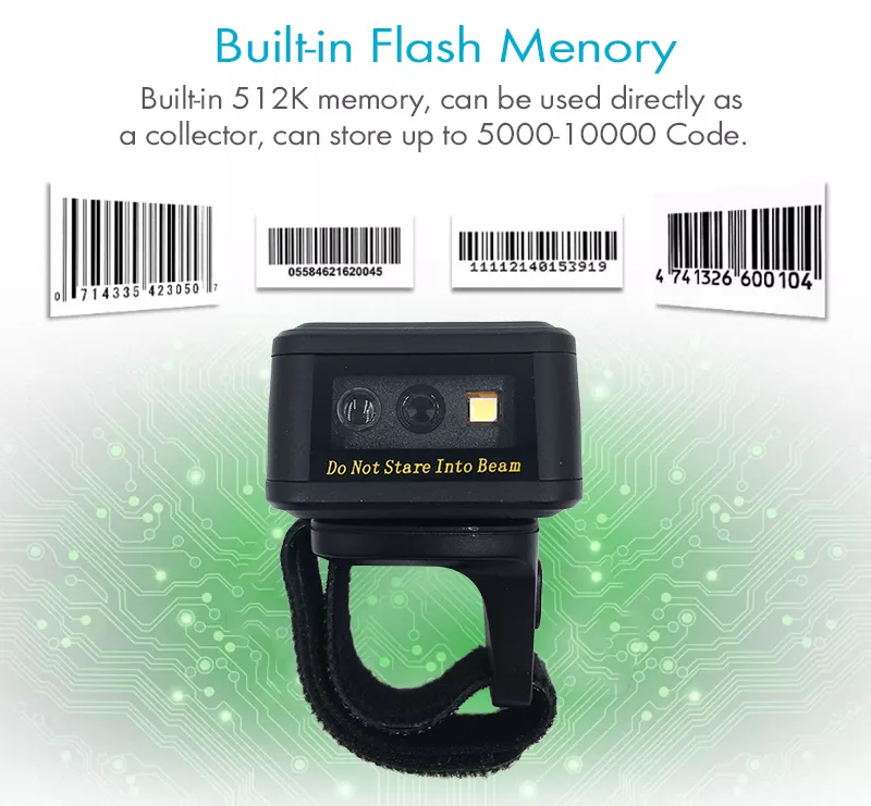 Ring scanner, Cititor coduri de bare portabil model LP-C200W, 2D, bluetooth [2]