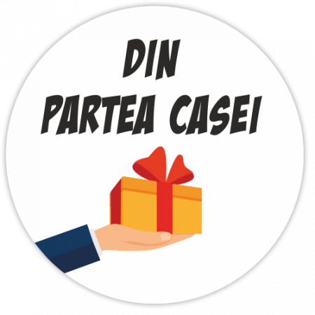 Etichete promotionale - Rola etichete autoadezive personalizate "Din partea casei"