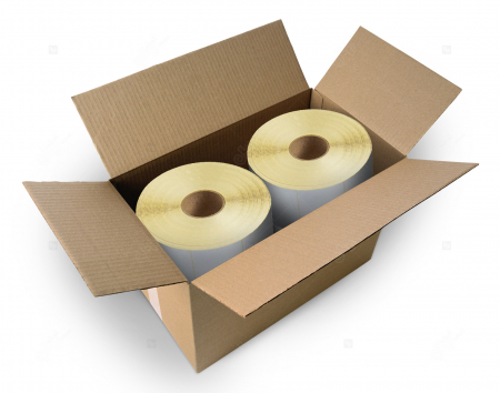 Rola etichete autoadezive semilucioase 40x45 mm, adeziv permanent, 4000 etichete/rola [1]