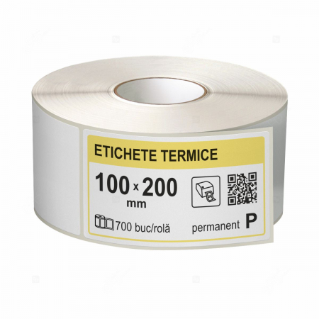 Etichete in rola - Role etichete termice autoadezive 100x200 mm, 700 etichete/rola