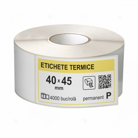 Etichete in rola - Role etichete termice autoadezive 40x45 mm, 4000 etichete/rola