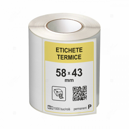 Role etichete termice autoadezive 58x43 mm, 1000 etichete/rola [0]