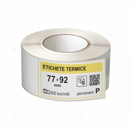 Etichete - Role etichete termice autoadezive 77x92 mm, 500 etichete/rola