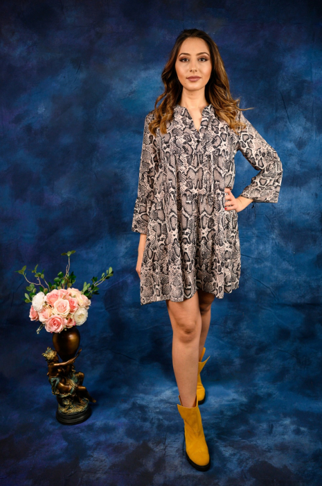 Rochie Scurtă Snake Print [1]