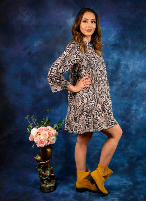 Rochie Scurtă Snake Print [3]