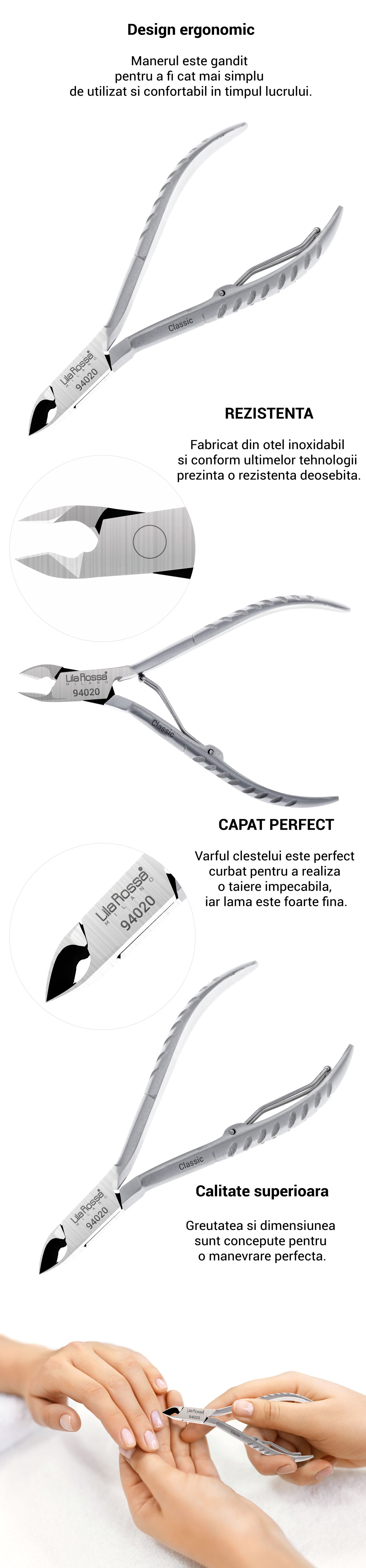 Cleste profesional pentru manichiura / pedichiura Lila Rossa 94020 [5]