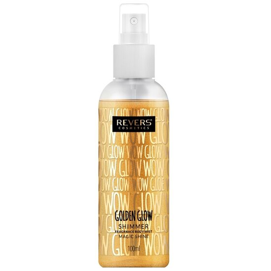 Import - Spray de corp parfumat, cu particule sclipitoare aurii, Golden Glow, Revers, 100 ml